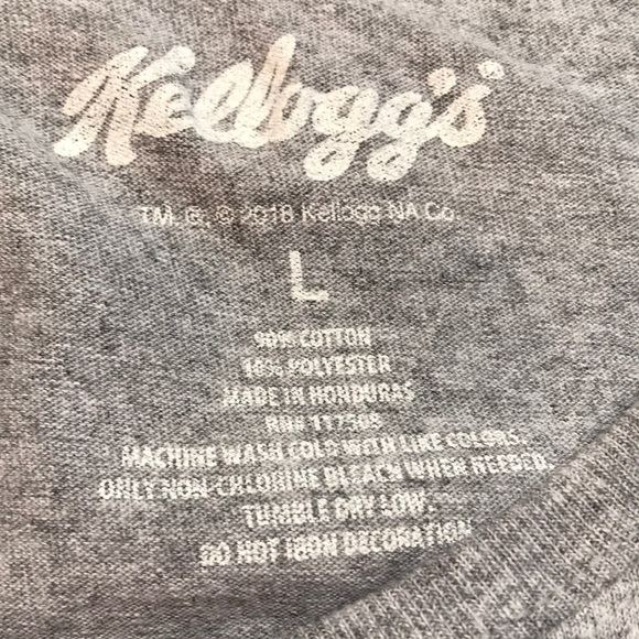 L’EGGO MY EGGO CROPPED GRAY COTTON LARGE TEE - Picture 4 of 5